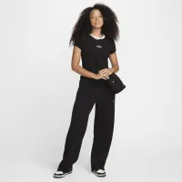 Nike Sportswear Chill Knit жіноча Slim Cropped Tee колір чорний
