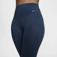 Nike Go женская Firm-Support С высокой Талией 7/8 лосины с карманамисиний