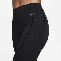 Nike Universa жіноча Medium-Support З високою талією Full-Length Zippeколір червоний лосіни з кишенямиколір чорний
