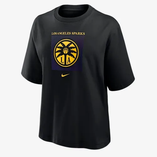 Los Angeles Sparks женская Nike WNBA Boxy футболка цвет черный