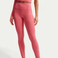 Nike Zenvy женская С высокой Талией 7/8 лосины with No Front Seam Pink