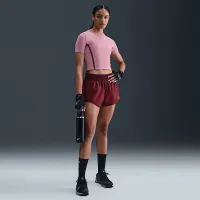 Nike One Fitted женская Dri-FIT Short-Sleeve Top Pink