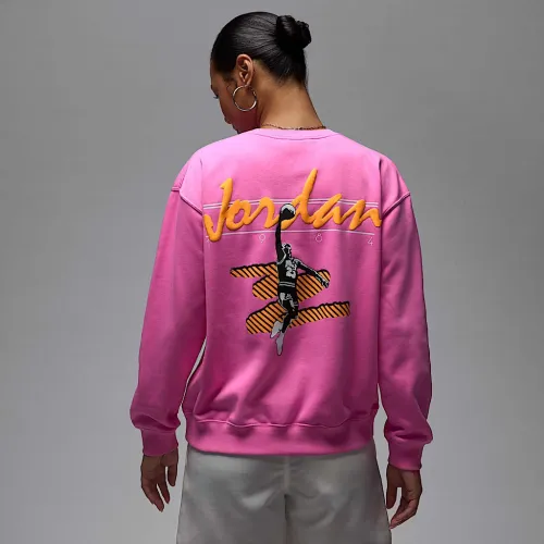Nike Jordan Brooklyn Fleece жіноча Crew-Neck світшот Pink