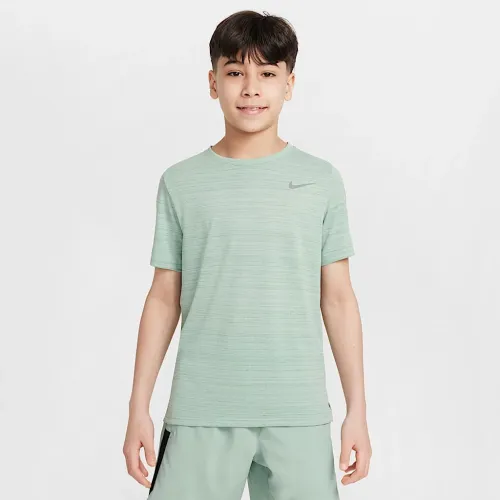 Nike Dri-FIT Miler Big детские (для мальчиков) тренировочные Top цвет зеленый