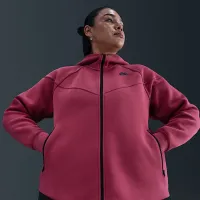 Nike Sportswear Tech Fleece Windrunner женская Full-Zip Толстовка с капюшоном (большие размеры) цвет фиолетовый