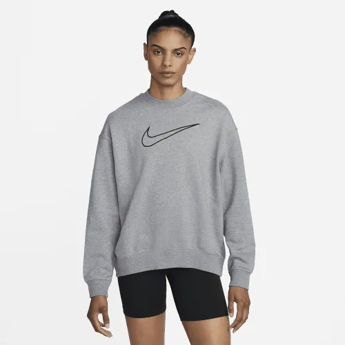 Nike Dri-FIT Get Fit жіноча з круглим вирізом світшот колір сірий