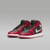 Nike Air Jordan 1 Mid Big детские Кроссовки цвет черный
