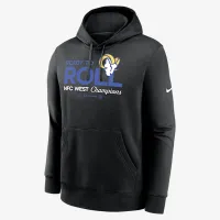 Los Angeles Rams 2024 NFC West Champions Trophy Collection чоловічі Nike NFL Pullover Толстовка з капюшоном колір чорний