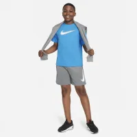 Nike Dri-FIT Icon Big дитячі (для хлопчиків) Graphic тренувальні Top (Extended Size) блакитний