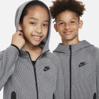 Nike Sportswear Tech Fleece Big детские (Boy's) Winterized Full-Zip Толстовка с капюшоном цвет серый
