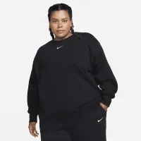 Nike Sportswear Phoenix Fleece жіноча оверсайз Crew-Neck світшот (великі розміри) колір чорний