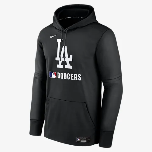 Los Angeles Dodgers Authentic Collection чоловічі Nike Therma MLB Pullover Толстовка з капюшоном колір чорний