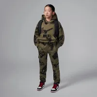 Nike Jordan Brooklyn Fleece Big детские Printed Pants цвет зеленый