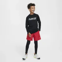 Nike Pro Warm Big дитячі (для хлопчиків) Dri-FIT Long-Sleeve тренувальні Top колір чорний