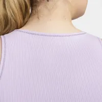 Nike One Fitted жіноча Dri-FIT Ribbed Tank Top (великі розміри) колір фіолетовий