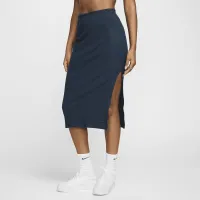 Nike Sportswear Chill Rib женская Slim Midi юбка синий