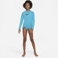 Nike Swoosh Big Kids' (Girls') Long-Sleeve Hydroguard Blue