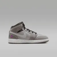 Nike Air Jordan 1 Mid Wings Big детские Кроссовки цвет серый
