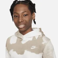 Nike Sportswear Club Fleece Big дитячі Pullover Толстовка з капюшоном колір коричневий