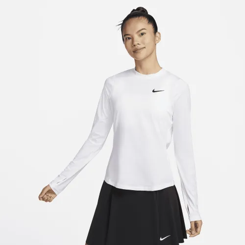 Nike Dri-FIT UV Victory жіноча Long-Sleeve Printed для гольфу Top колір білий