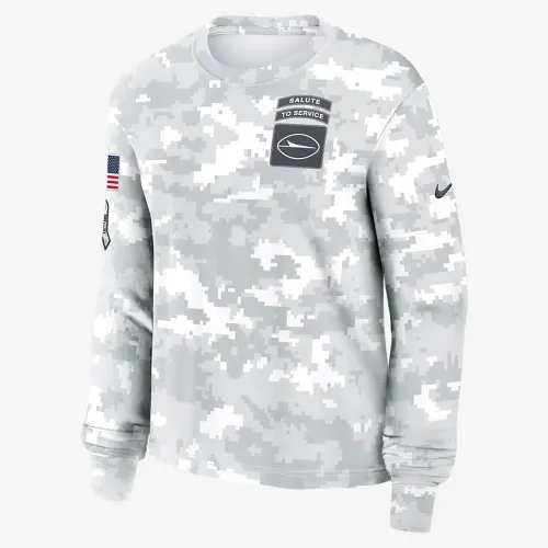 New York Jets Salute to Service Edge Lockup жіноча Nike Dri-FIT NFL Long-Sleeve футболка колір білий
