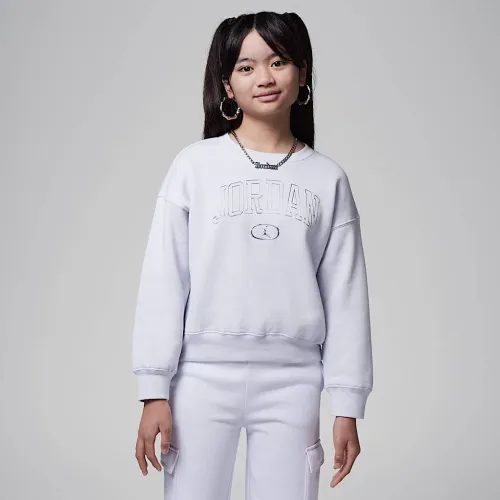 Nike Jordan Big детские 1st Baby синий Crew Top цвет серый