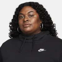 Nike Sportswear Club Fleece жіноча Funnel-Neck Толстовка з капюшоном (великі розміри) колір чорний