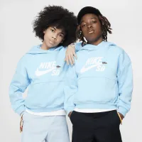 Nike SB Icon Fleece EasyOn Big дитячі оверсайз Pullover Толстовка з капюшоном блакитний