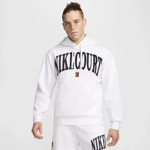 NikeCourt Heritage чоловічі Dri-FIT Fleece Tennis Толстовка з капюшоном колір білий