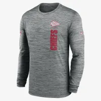 Kansas City Chiefs Sideline Velocity мужские Nike Dri-FIT NFL Long-Sleeve футболка цвет серый