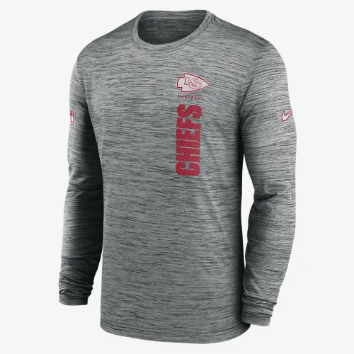 Kansas City Chiefs Sideline Velocity чоловічі Nike Dri-FIT NFL Long-Sleeve футболка колір сірий