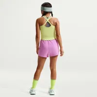 Nike One Big детские (Girls') Dri-FIT С высокой Талией Woven тренировочные шорты цвет фиолетовый