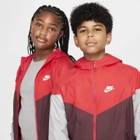 Nike Sportswear Windrunner Big детские Hooded Repel Куртка (Extended Size) цвет красный