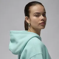 Nike Jordan Brooklyn Fleece жіноча Pullover Толстовка з капюшоном колір зелений