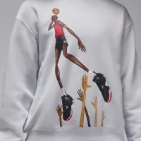 Nike Jordan Artist Series by Darien Birks жіноча Fleece Crew-Neck світшот колір сірий