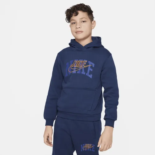 Nike Sportswear Club Fleece Big дитячі Pullover Толстовка з капюшоном блакитний