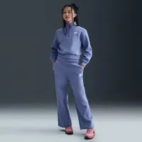 Nike Sportswear Club Fleece Big дитячі (Girls') 1/2-Zip Long-Sleeve Top блакитний