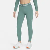 Nike Pro женская Mid-Rise Mesh-Paneled лосины цвет зеленый