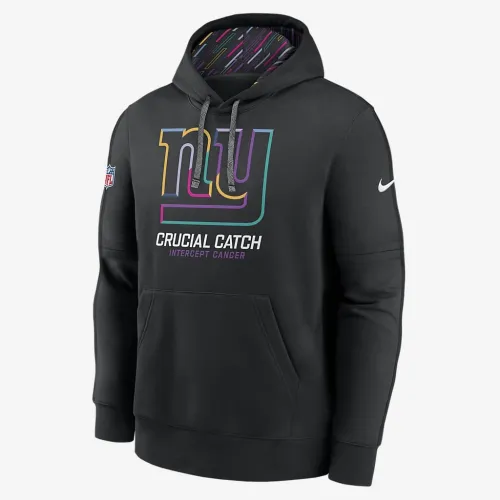 New York Giants Crucial Catch Club чоловічі Nike NFL Pullover Толстовка з капюшоном колір чорний