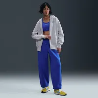 Nike Sportswear Phoenix Fleece женская оверсайз Full-Zip Толстовка с капюшоном цвет коричневый