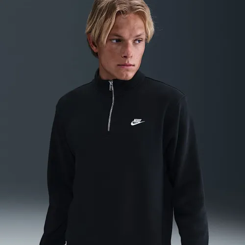 Nike Sportswear Club чоловічі 1/2-Zip Fleece Top колір чорний