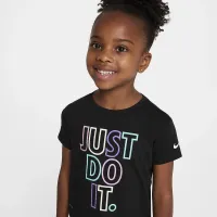 Nike Dri-FIT Femme Pop Toddler футболка and Tempo шорти комплект колір чорний