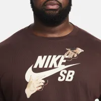 Nike SB Long-Sleeve Skate футболка колір коричневий