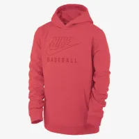 Nike Swoosh Club Fleece Big детские Baseball Pullover Толстовка с капюшоном цвет красный