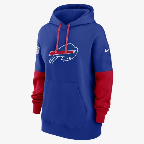 Buffalo Bills Sideline Essential женская Nike NFL Pullover Толстовка с капюшоном синий
