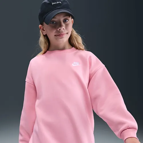 Nike Sportswear Club Fleece Big детские оверсайз свитшот Pink