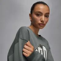 Nike Jordan Brooklyn Fleece женская Realtree Crew-Neck свитшот цвет серый