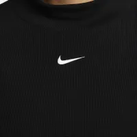 Nike Sportswear Essential женская Ribbed Mock-Neck Long-Sleeve Top цвет черный