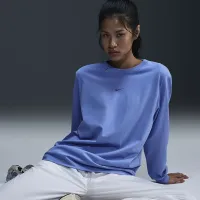 Nike Sportswear женская Loose Long-Sleeve футболка синий