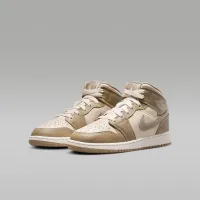 Nike Air Jordan 1 Mid Big детские Кроссовки цвет коричневый